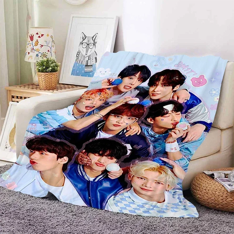 

Теплое пушистое одеяло-плед для кровати или дивана Ateez Kpop из флиса и микрофибры, королевский размер, на заказ, декоративное, для дома, текстиль для дома