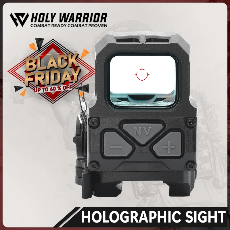 Holy Warrior Tactical Holographic Red Dot Gen2 Optic Sight for Milsim Airsoft with Full Markings