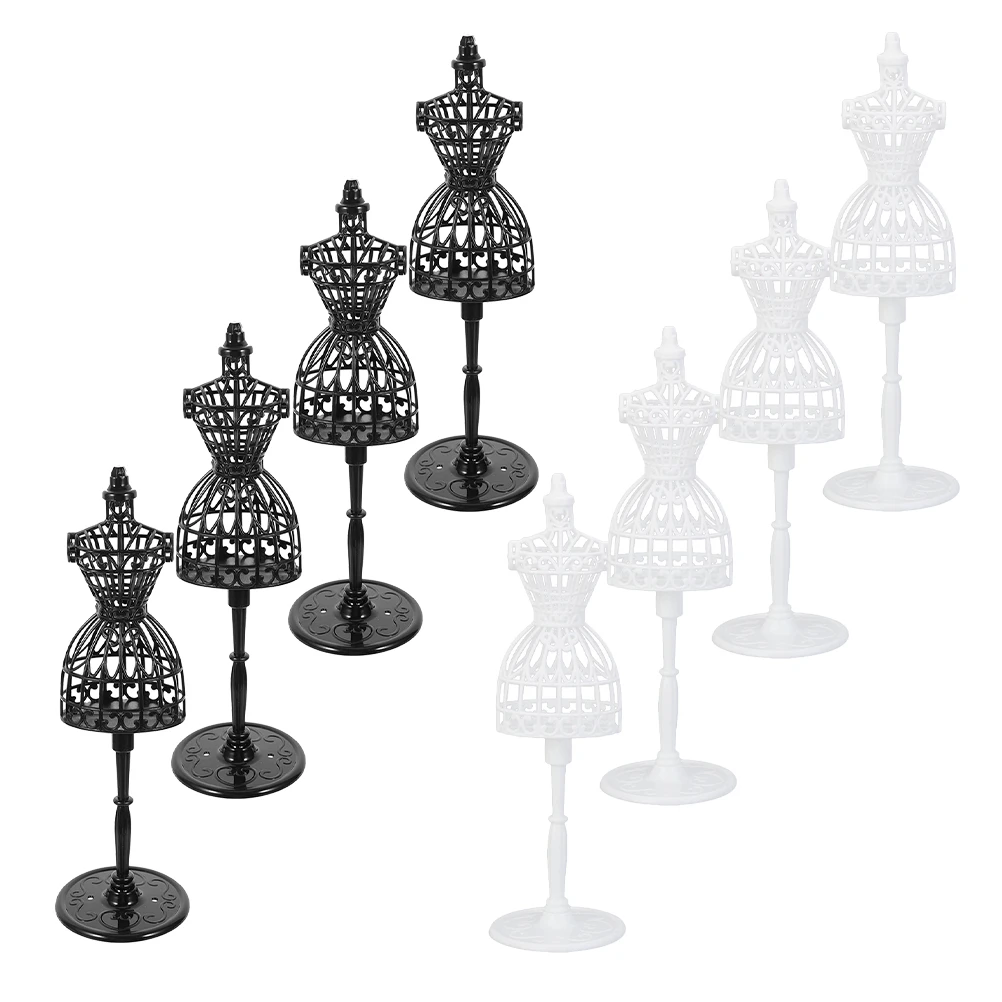 

8 Pcs Mini Mannequin Model Dollhouse Hanger Miniature Dress Form with Base Mannequins