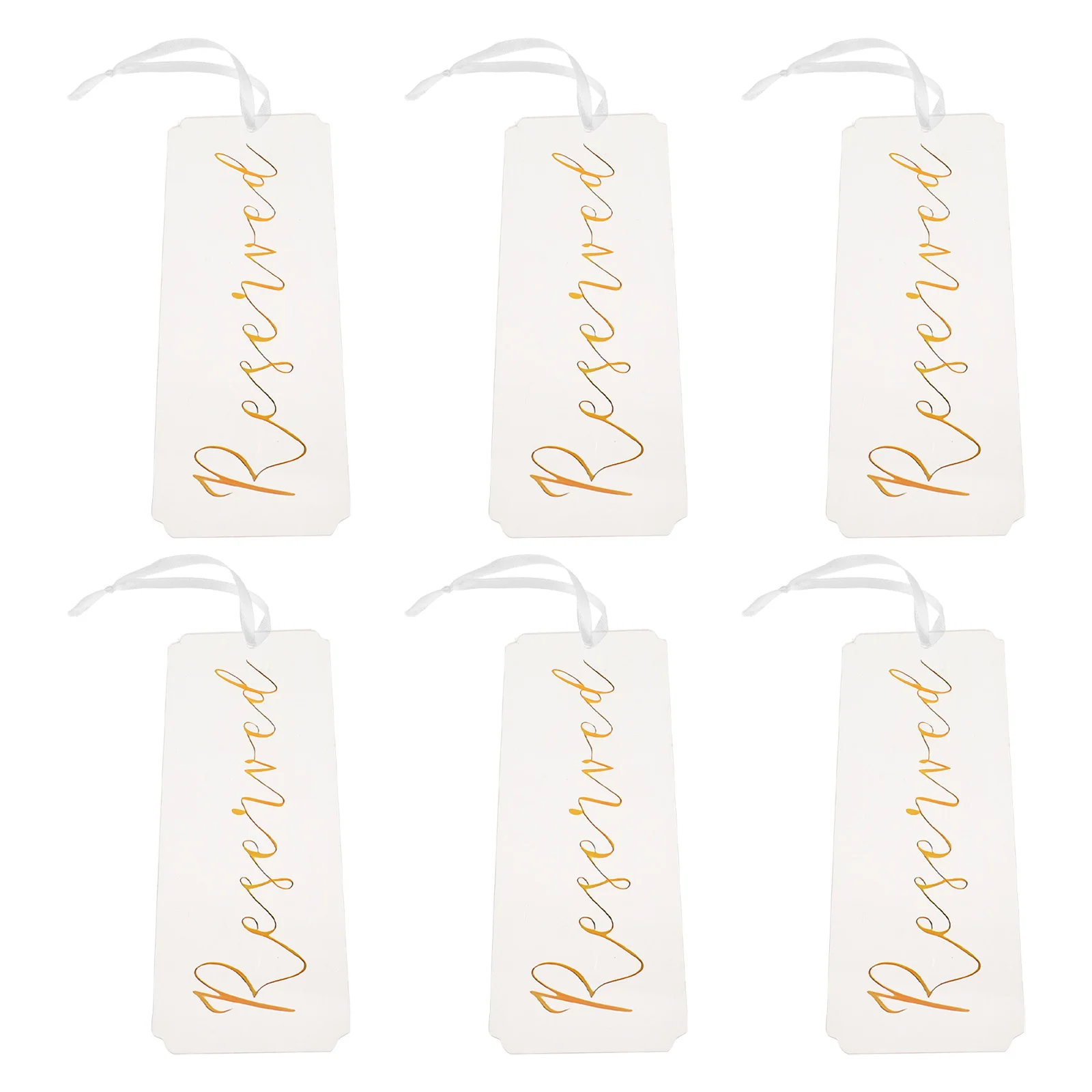 

6 Pcs Acrylic Reserved Cards Chairs Wedding Signs for Tables Seating Hotel Arcylic Craft Pendant Bridegroom