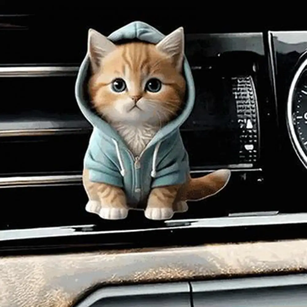 Car Fragrance Cute Kitten Car Vent Clips Air Freshener for Car Refillable Cat Diffuser for Vent Cat Air Freshener Clips Scented