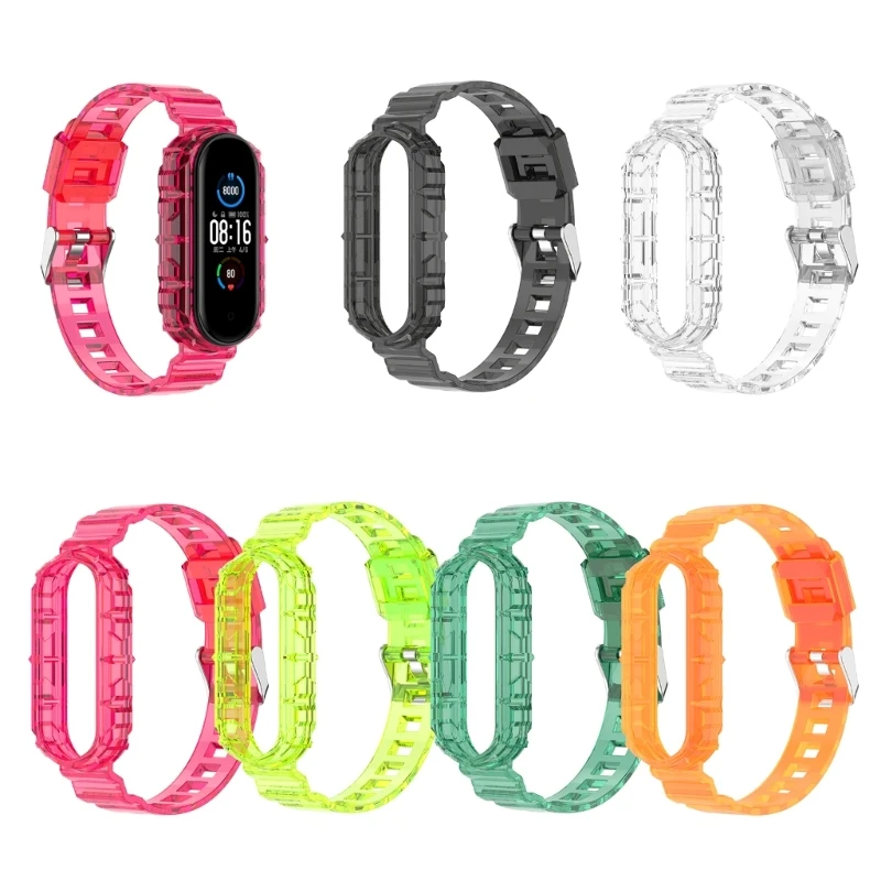 

Силиконовый полиуретановый ремешок для Xiaomi Mi Band 8, прозрачный сменный ремешок для браслета Mi Band8