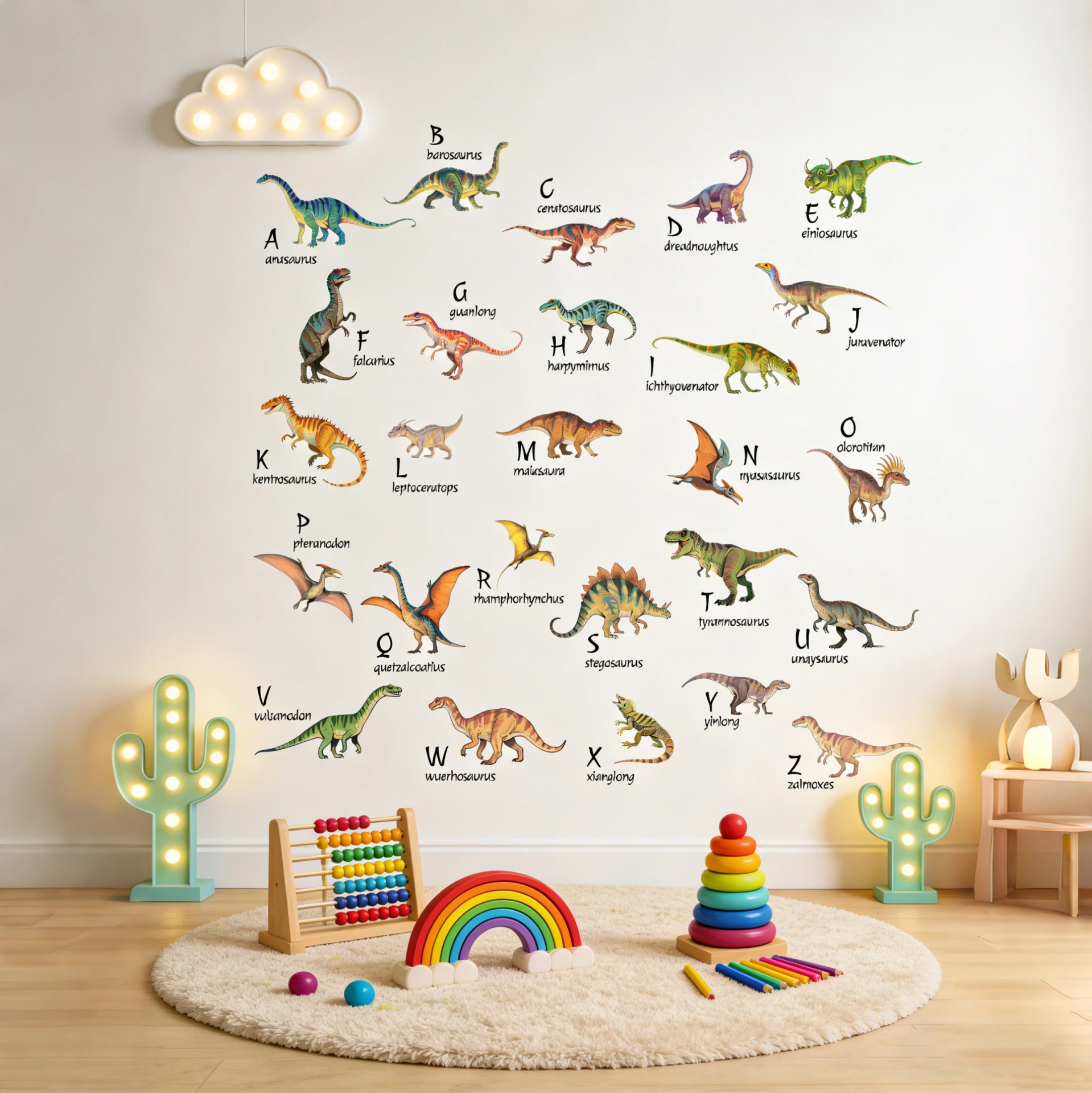 Cartoon Dinosaur Wall Decals for Room Decoration Stickers for Living Room Bedroom Easy to Apply Wall Art
