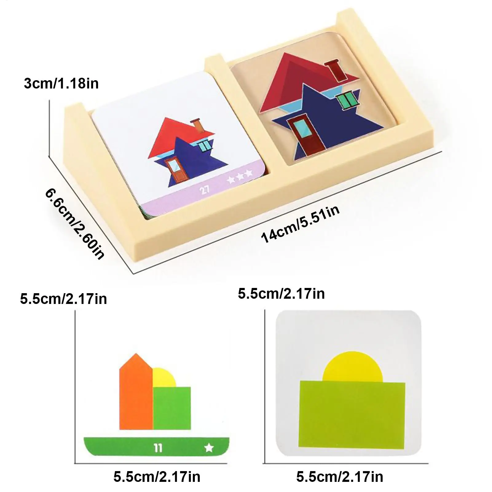 Geometric Block Puzzle Educational Learning Toys for Toddler Preschool Elementary School Classroom Home Family Time