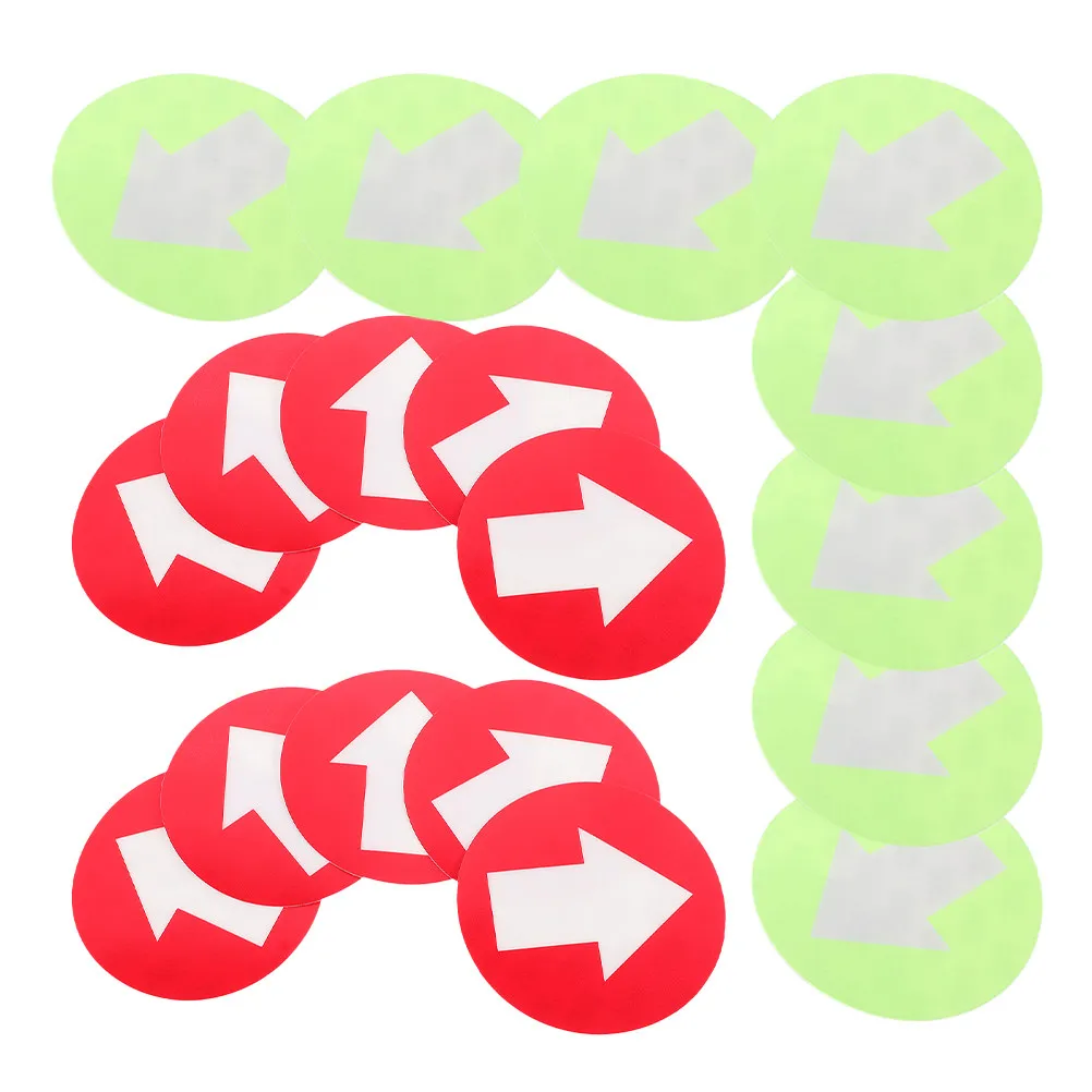 

20Pcs Reflective Trail Markers PVC Waterproof Large Arrow Direction Signs Fluorescent Outdoor Camping Stairway Reflective