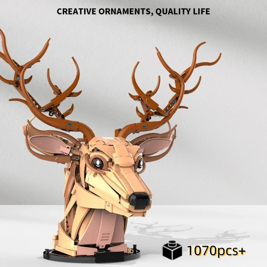 FUNXINEE Kit di costruzione di cervi creativi per la fauna selvatica MOC Tecnico assemblaggio fai-da-te Mattoni Desktop da collezione Regalo di compleanno di Natale