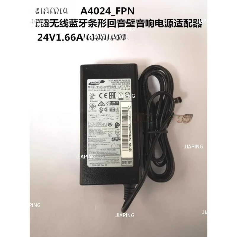 

Suitable for 24V 1.66A AC DC Adapter A4024_FPN A3024-FPN For HW-H750 SOUNDBAR HW-K450 K550 K650 HW-N450 HW-J550 Power Supply