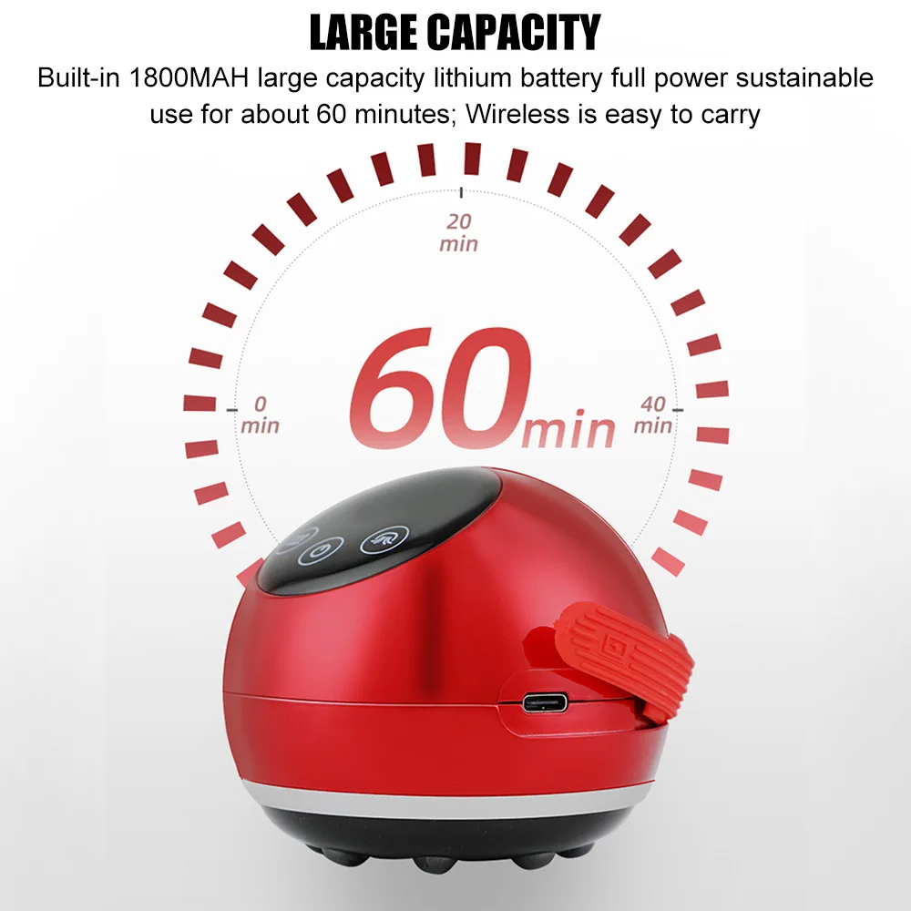 

Smart Vacuum Cupper Body Cupping Scraping Massager Electric Heated Suction Cup Device Back Neck Arm Massager Relieve Fatigue