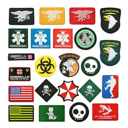 3D PVC Rubber Patches Morale Badge Hook Tactical on Clothes Backpack Patch Decorative Accessories Armband Funny Applique