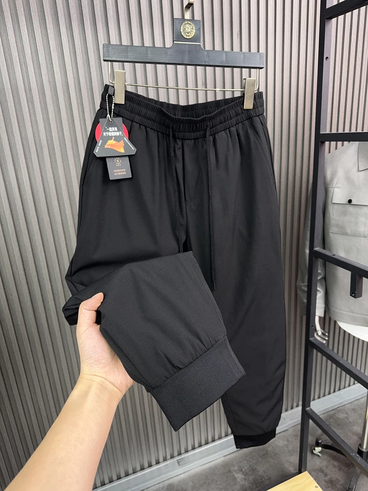 Svip aphene 90 Pantalones de invierno de plumas de ganso para hombre, cómodos, cálidos, ajustados, con puños, pantalones largos informales Faionable