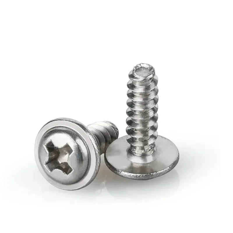 

PWB 304 Stainless Steel Pan Head Cross Recessed Self Tapping Screws with Flat Washer M1.7 M2 M2.3 M2.6 M3 M3.5 M4 M5