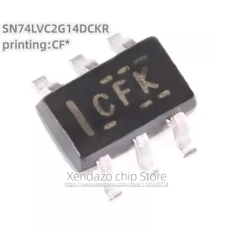 10pcs/lot SN74LVC2G14DCKR printing CF* CFK SOT-363 package Original genuine Dual Schmitt trigger inverter chip