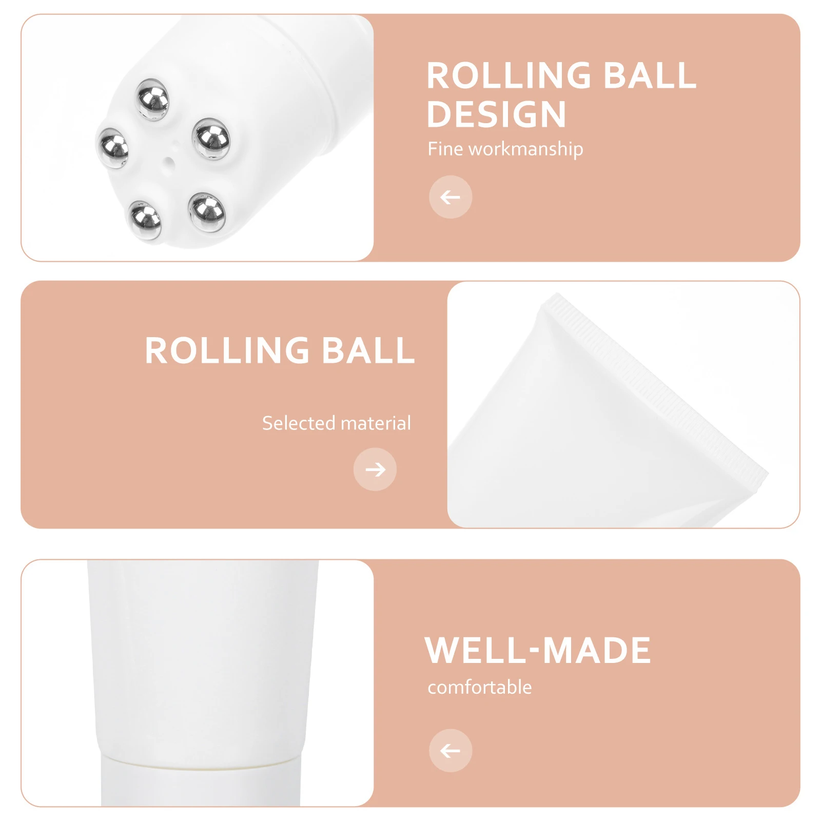 

1Pcs Brightening Massage Roller Bottle Durable Smooth Thick Leakproof Cosmetics Storage Travel Refillable Essential Oil Holder