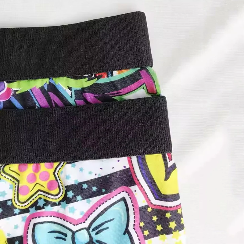 5 Stück zufällige atmungsaktive Herren-Boxershorts mit bunten Graffiti-Mustern, elastischem Bund, trendige und modische Unterwäsche – Detail 5