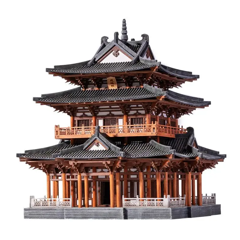 Ancient building model wooden tenon and mortise Chinese miniature ornament