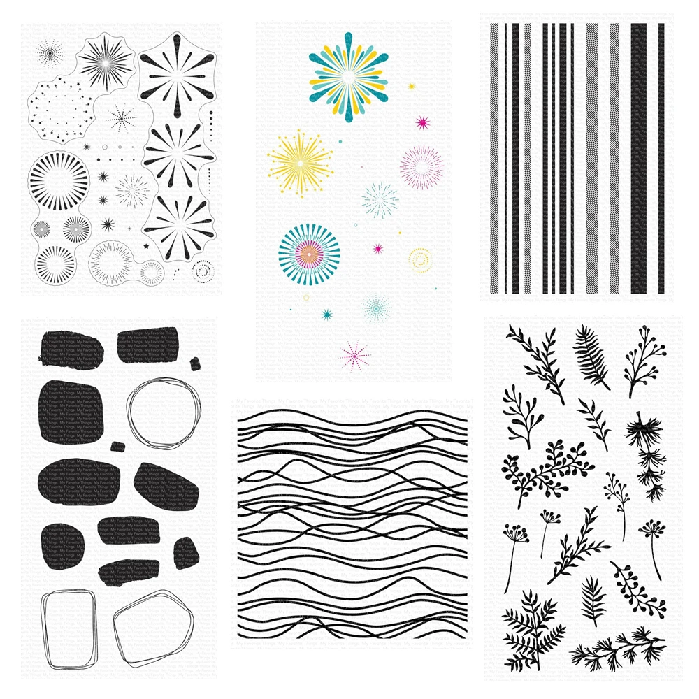Festive Plaid Background Ocean Currents Clear Stamps Scrapbooking for Paper Making Frames Card Craft no Dies
