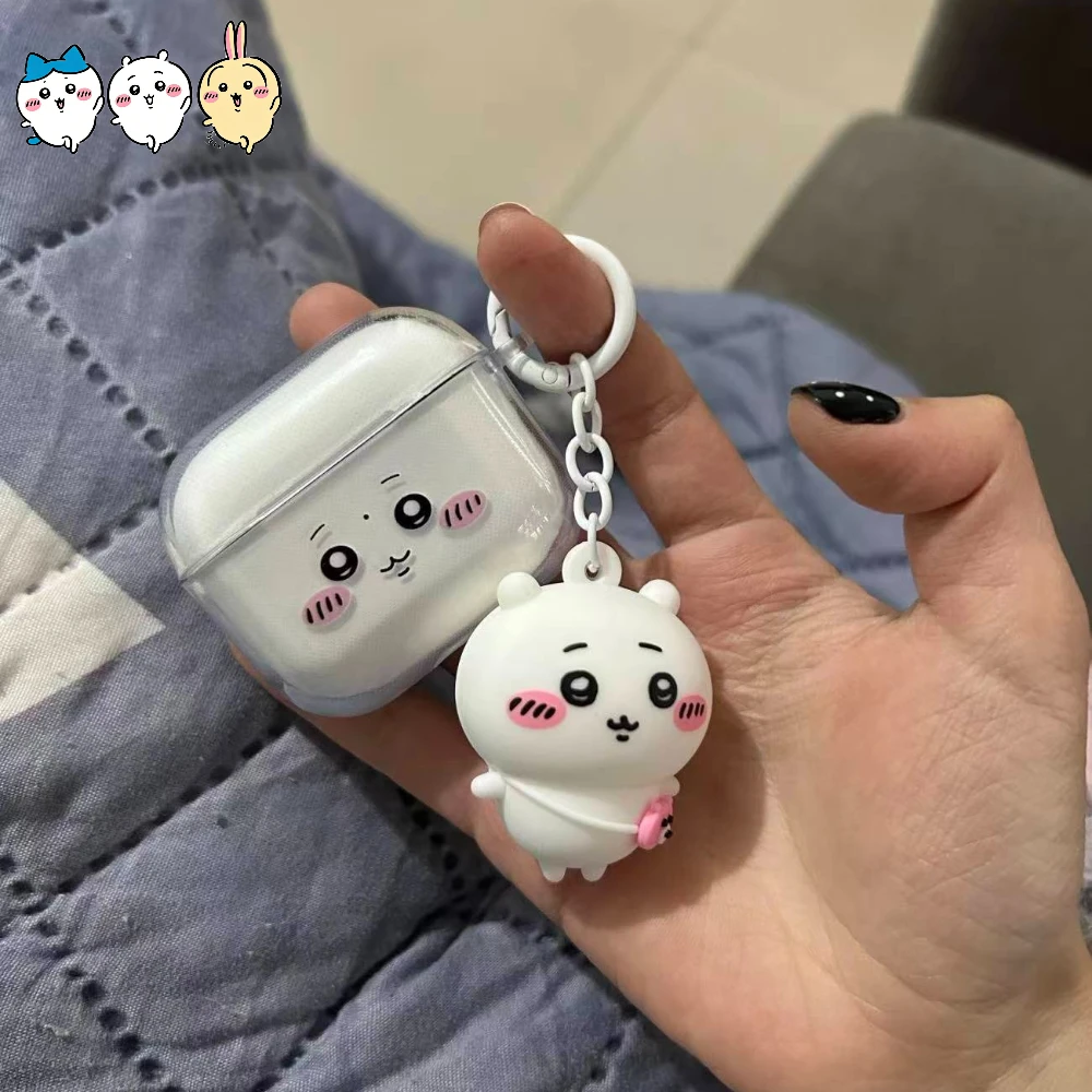 Funda Protectora Kawaii Chiikawa para AirPods Pro 2, Carcasa Antideslizante para Auriculares Apple de 2.ª/3.ª Generación, 4.ª Generación con Colgante