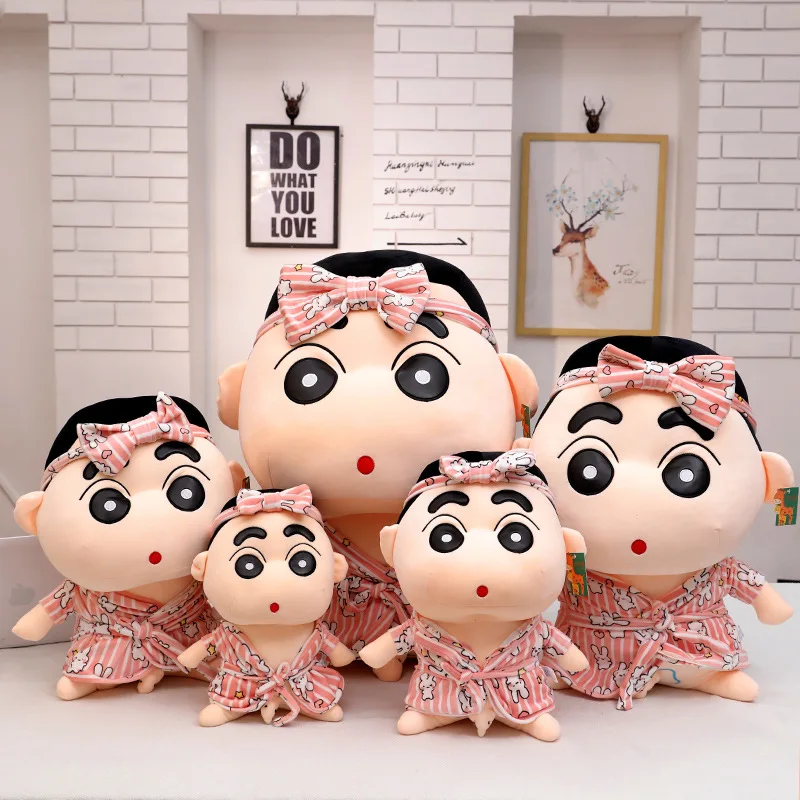 Kawaii Crayon Shin-Chan Pajama Doll Toy Cartoon Anime Night-Robe Cross-Dress Pillow Cushion Soft Accessories Christmas Kids Gift