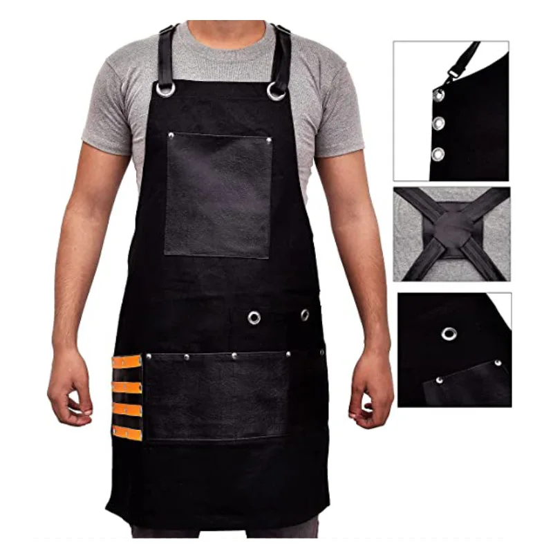 Canvas Apron Carpentry Electrician Multi-functional Workwear BBQ Barber Apron Custom