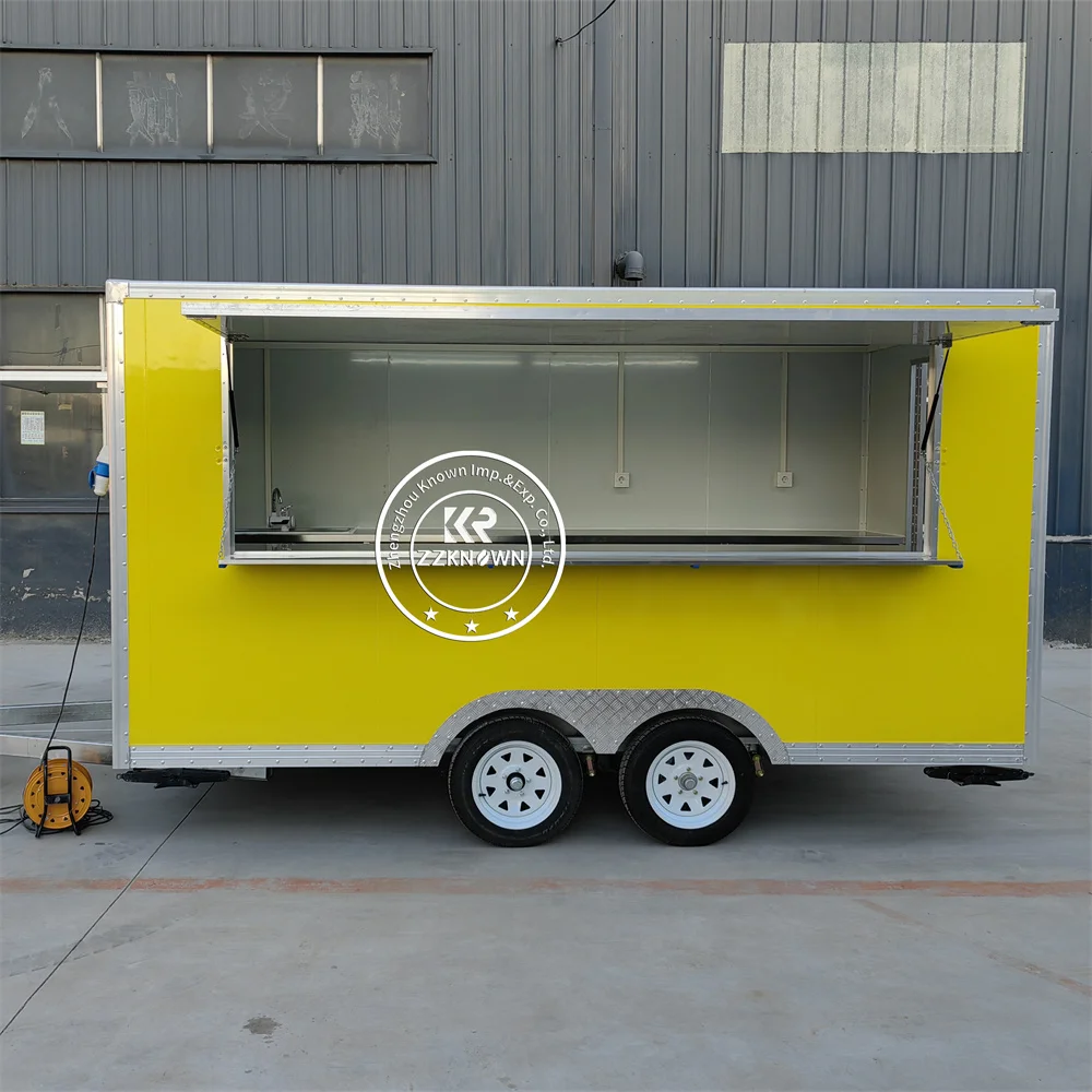 CE Certified Customized Mobile Food Truck Custom Mobile Kitchen Trailer High Quality Food Trailer with Pizza Oven
