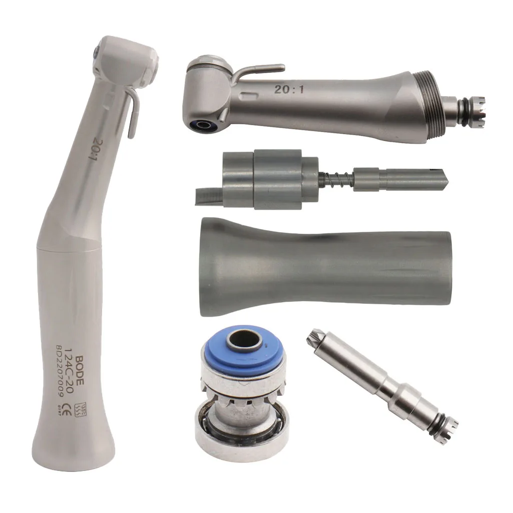 Dental 20:1 Implant Contra Angle Handpiece Surgery Low Speed Handpiece Air Turbine Shaft Drive Cartridge Rotor BODE 124C-20