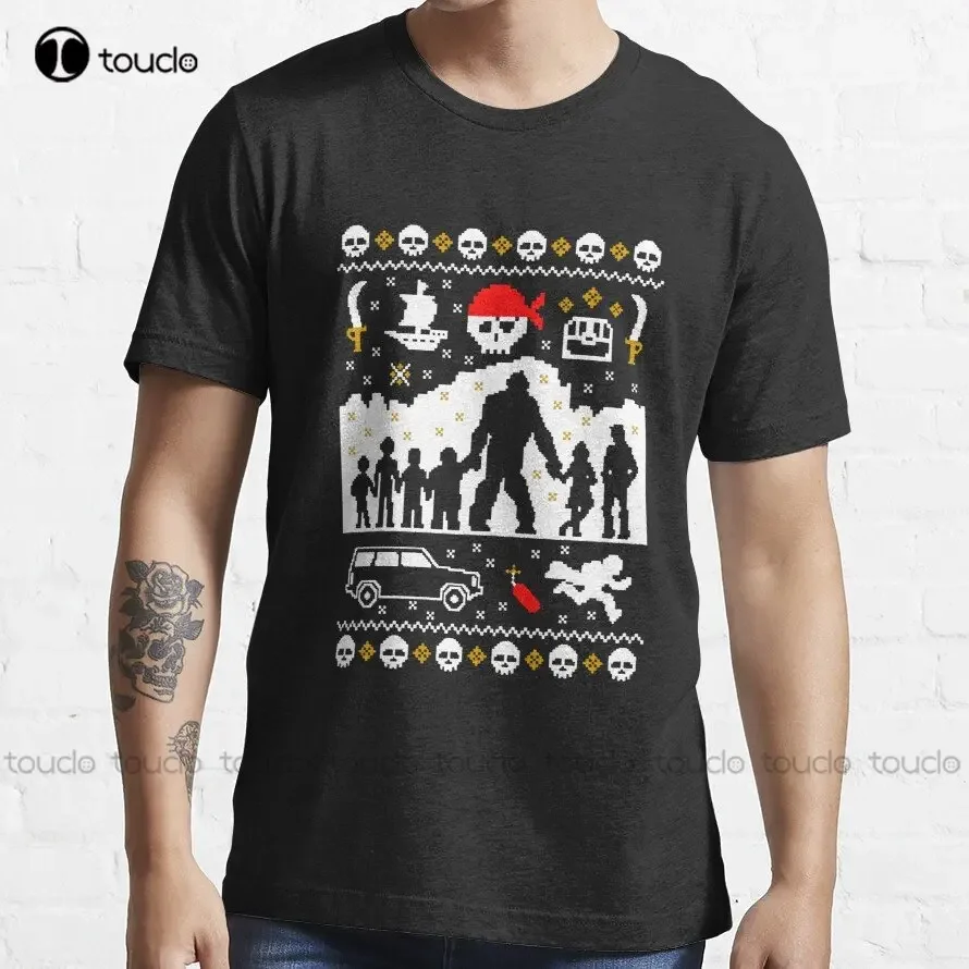 Feliz Navidad emociones los Goonies cuatro caras Navidad feo tendencia camiseta al aire libre Simple Vintag Casual camisetas Xs-5Xl