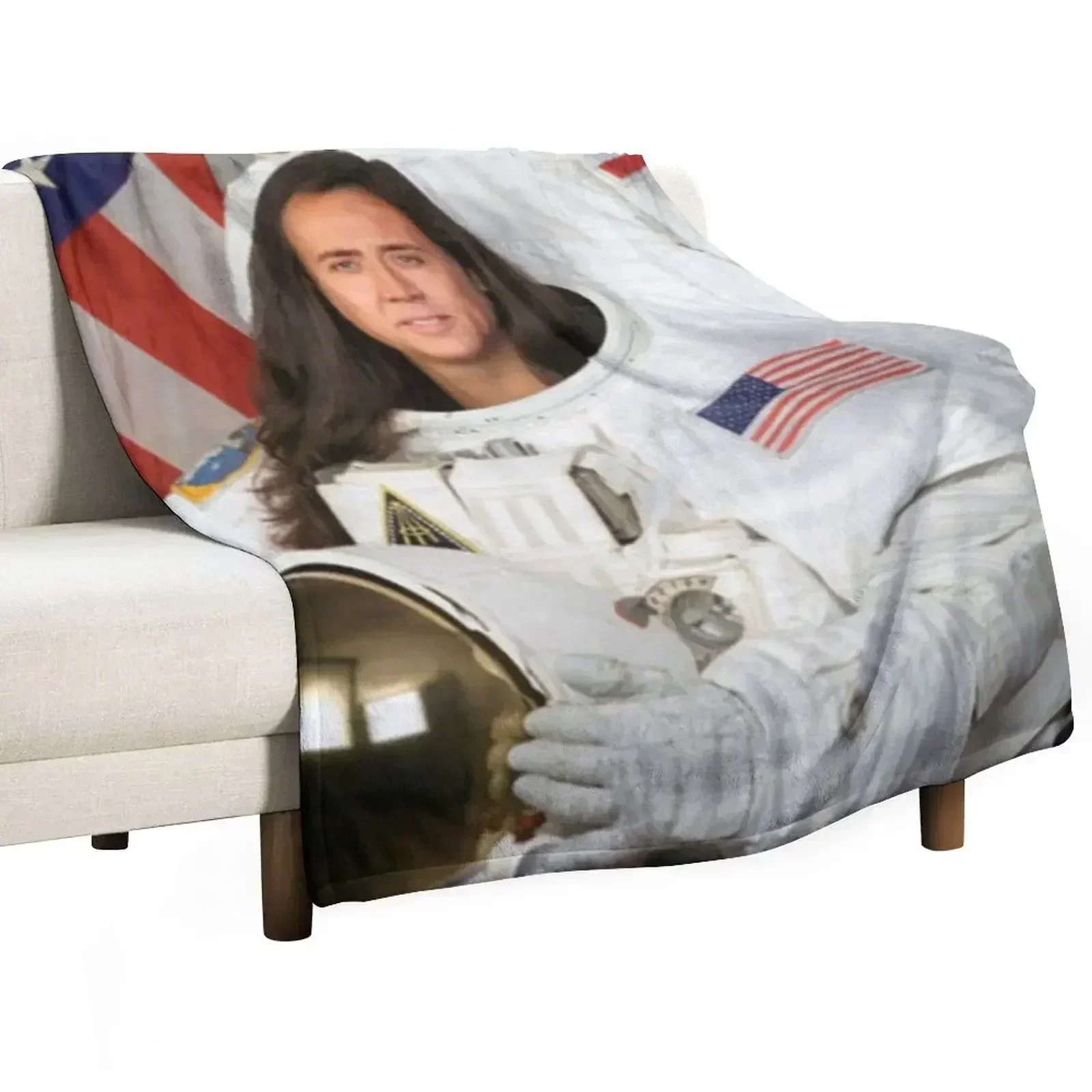 

Nicolas cage Throw Blanket for sofa Hairy Blankets