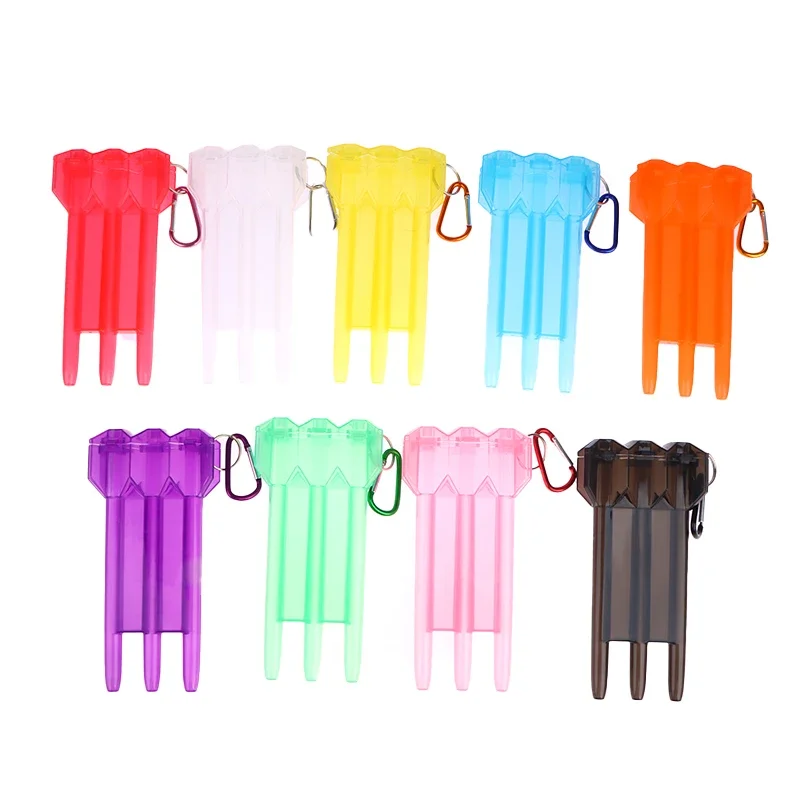 透明absダーツボックス、ポータブル、透明、キーロックバックル、統合、ユニバーサル、ほとんどのダーツに適しています、1個