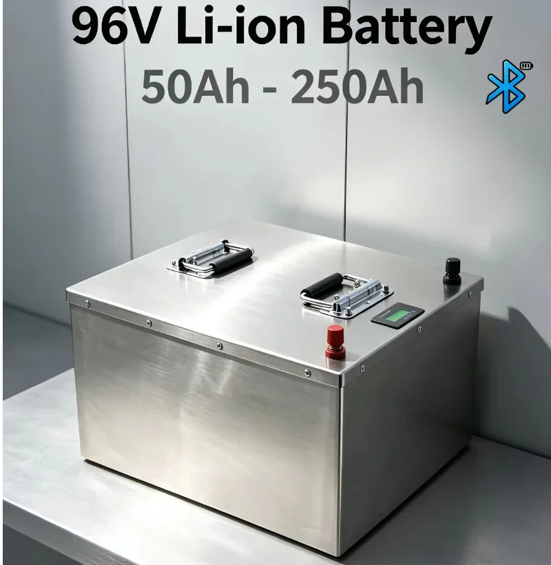 96V 26S Rechargeable Li‑ion Battery Pack 50‑250Ah, Built‑in Bluetooth BMS, 3000W‑9000W Power for Golf Cart & Sightseeing Tour Ve