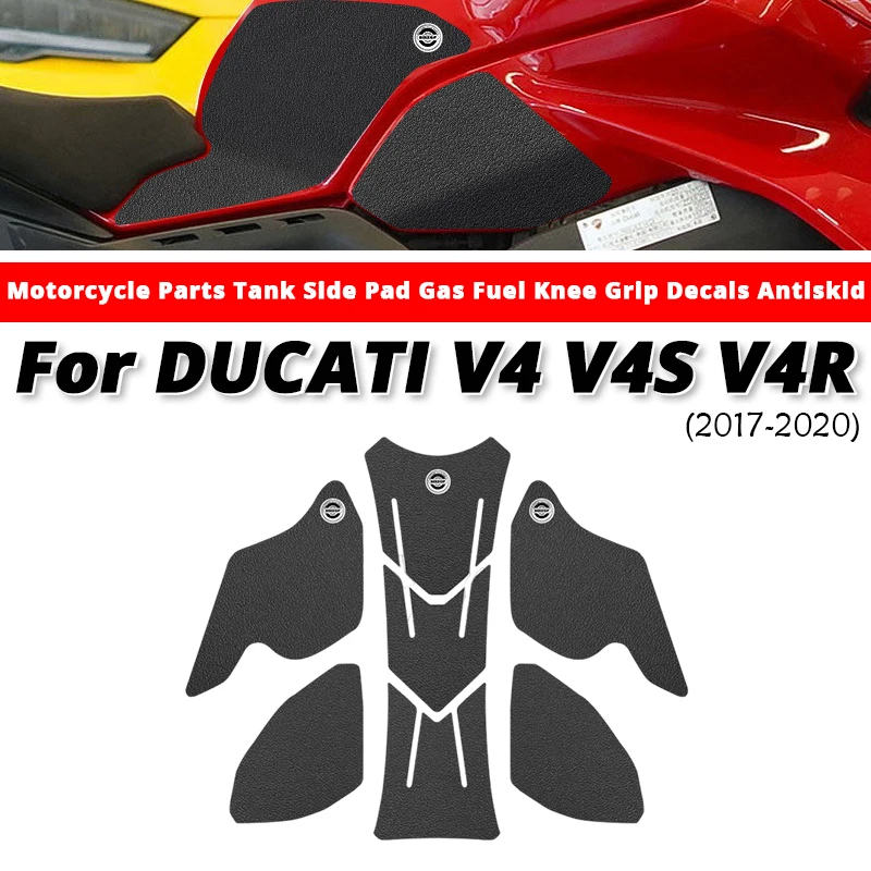 

For Ducati V4 V4S V4R 2017 - 2020 Motorcycle Parts Tank Side Pad Gas Fuel Knee Grip Decals Antiskid Slip on DUCATI V4-S