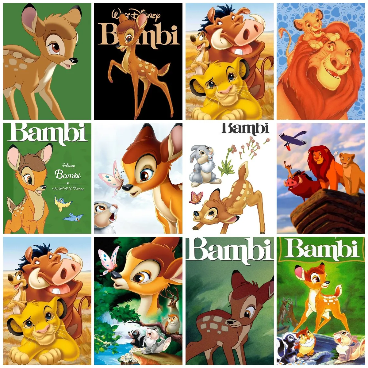 5D DIY Disney Diamond Painting Disney Animal Cartoon Bambi The Lion King Diamond Mosaic Embroidery Cross Stitch Kits Art Home