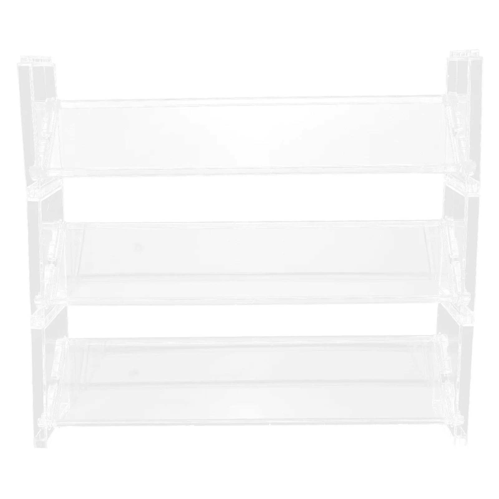 

3 Tier Badge Display Stand Clear Pin Storage Holder Stackable Desktop Organizer For Badges Brooches Lapel Pins Medals