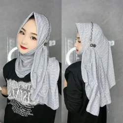 Autumn Airy Muslim Wraps Instant Shawls Hijab Hats