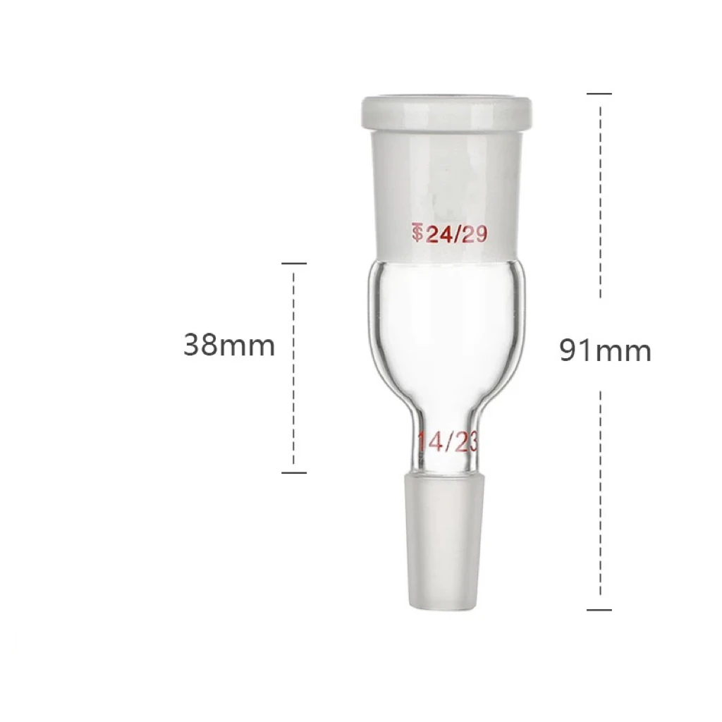 24/40 Female 29/32 Female to  Male Glass Joint Glass Reducing Transfer Adapter Glassware Laborotary