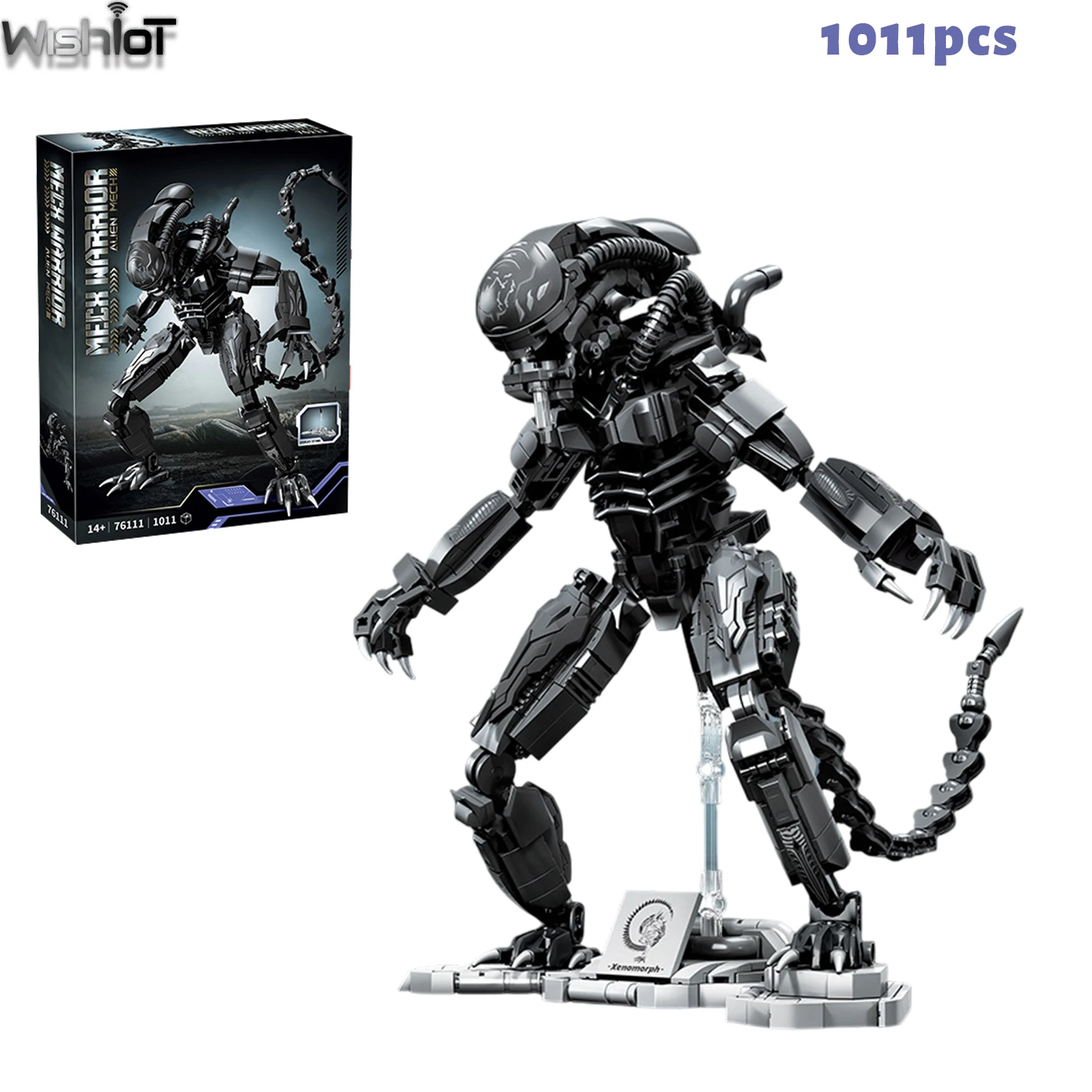 

1011PCS Alien Monster Building Blocks Alien Mecha Warrior Figure Model with Stand Desktop Ornaments MOC Toy Boys Creative Gifts