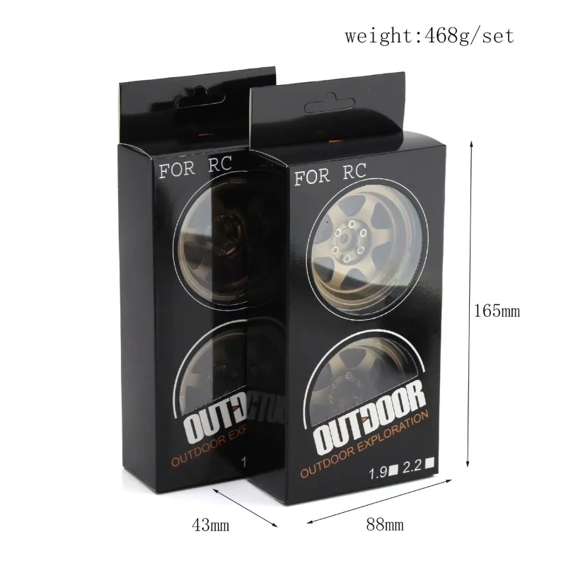 4 SZT. 2,2-calowe Symulowane Metalowe Zaciskane Konkurencyjne Piasty Kół do 1/10 RC Crawler Cra Tank 300 Łatwe w Sterowaniu SCX10 TRX4 RC4WD D90