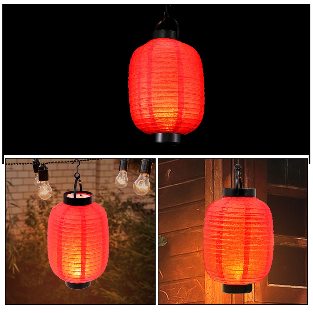

2 Pcs Japanese-style Folding Lantern with Light Paper Lights Traditional Lanterns