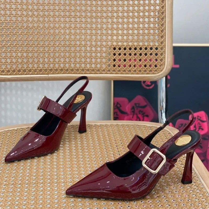 

Women's Stiletto Sandals Summer New Style Pointed Head Shallow Mouth Line with Anti-slip Wear-resistant High Heels