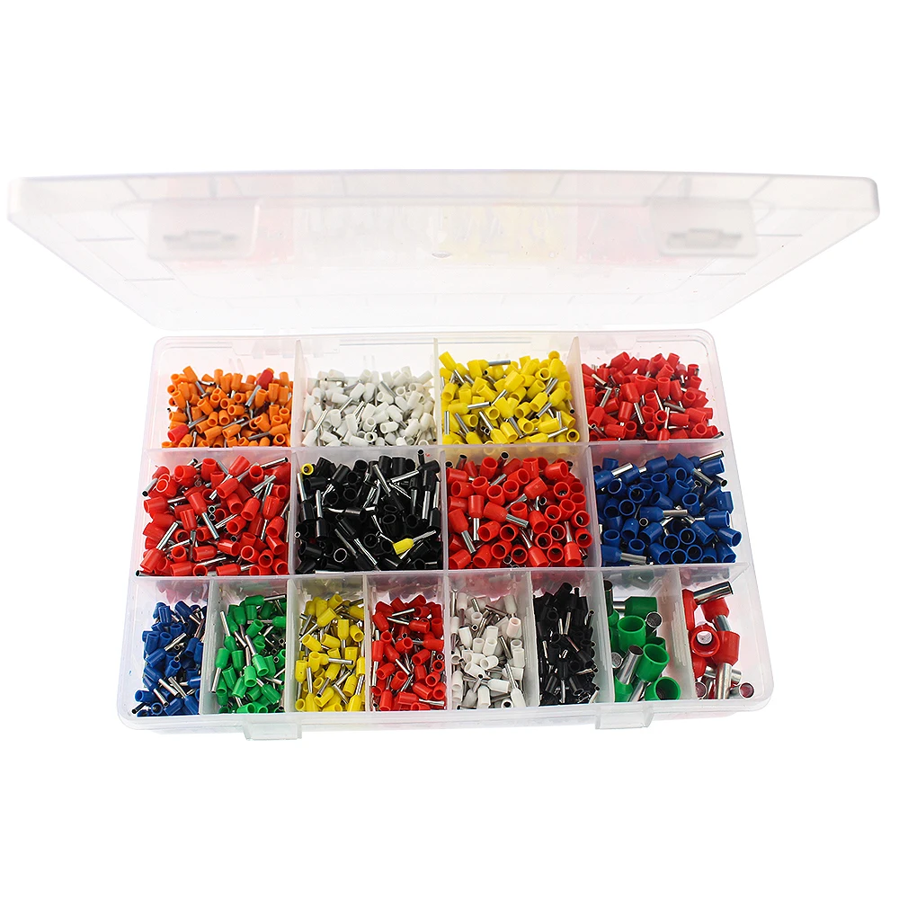 Terminadores tubulares de estilo europeo, 2120 Uds., Terminator aislado Ve, 16 tipos, juego de conectores de cable de Terminal aislado de tubo eléctrico