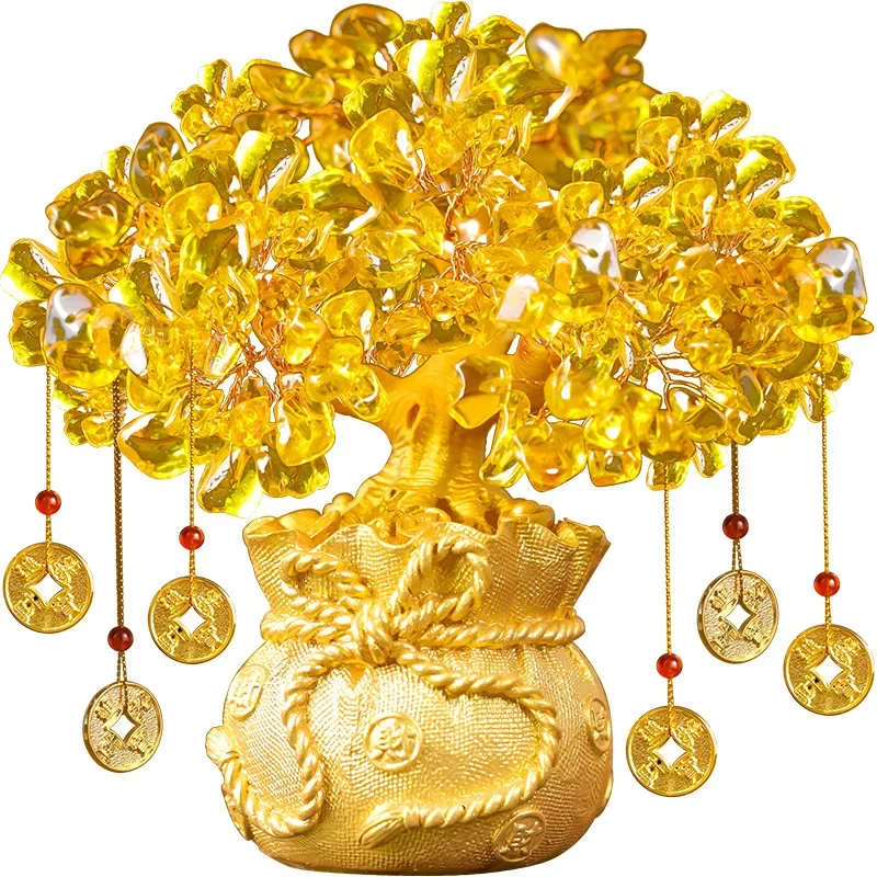 Money Tree Chinese Feng Shui Golden Fortune Tree Feng Shui Tree Bonsai Style Decoration For Luck And Wealth Feng Shui Gifts