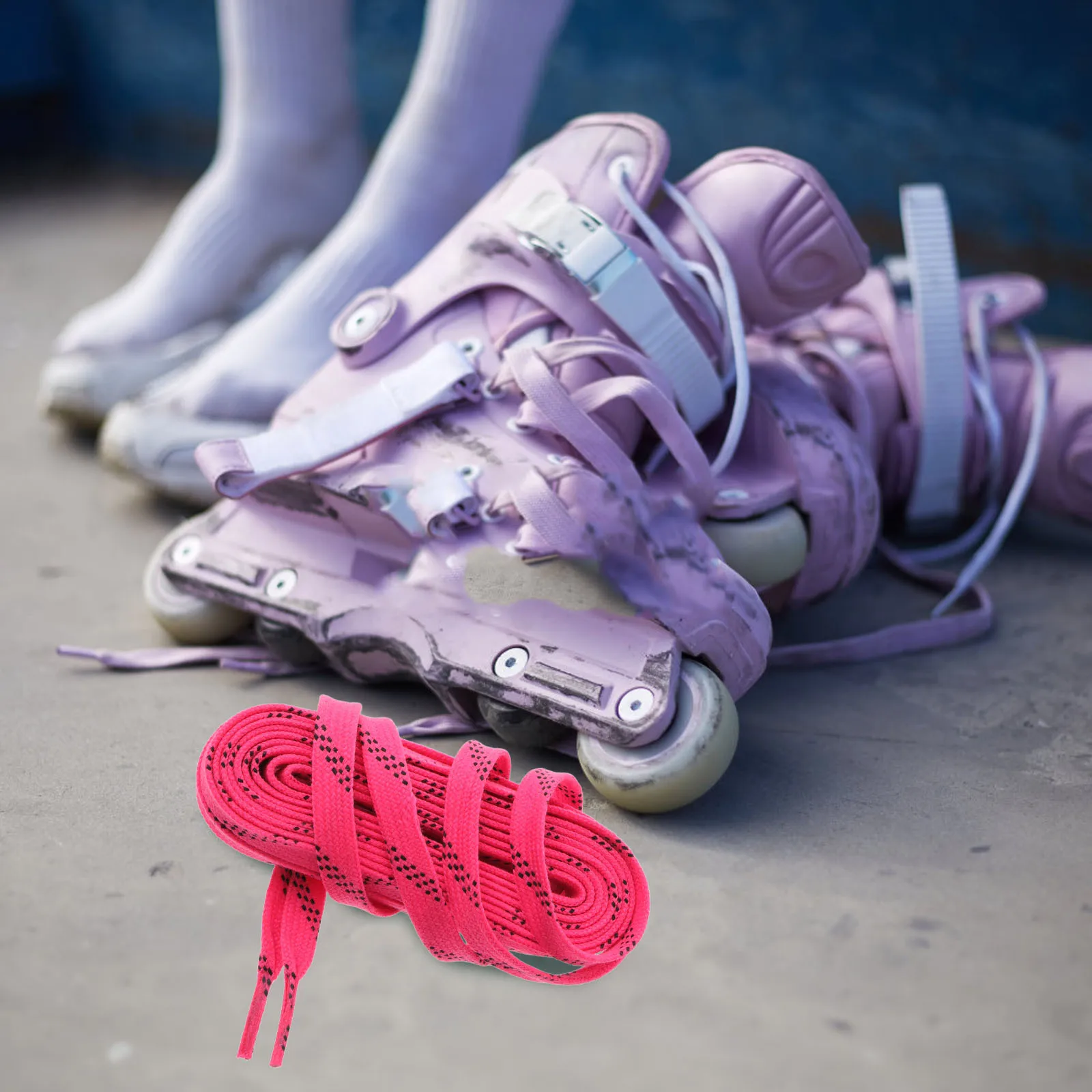 

1Pair Waxed Ice Hockey Skate Laces Performance Sports Shoelaces for Ice Skating Roller Skates Hockey Skate Laces