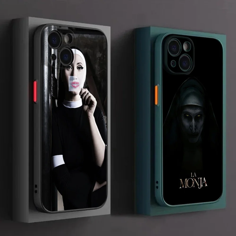 Phone Case For iPhone 16ProMax 15 14 7 8 16 Plus 13 12 Mini 11 XR X XS SE Jesus Nun Sister Translucent Matte Soft Back Cover