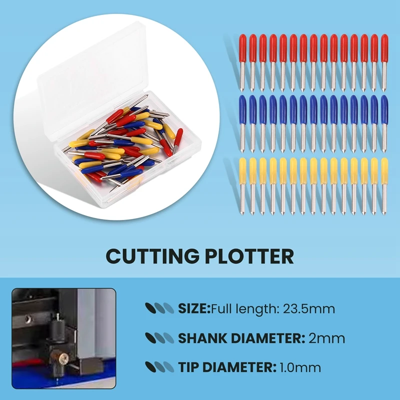 45Pcs 30 45 60 Degree Roland Cutting Plotter Cutter Knife Blades Offset Refine  Redsail Cutter Plotter Cutting Blades