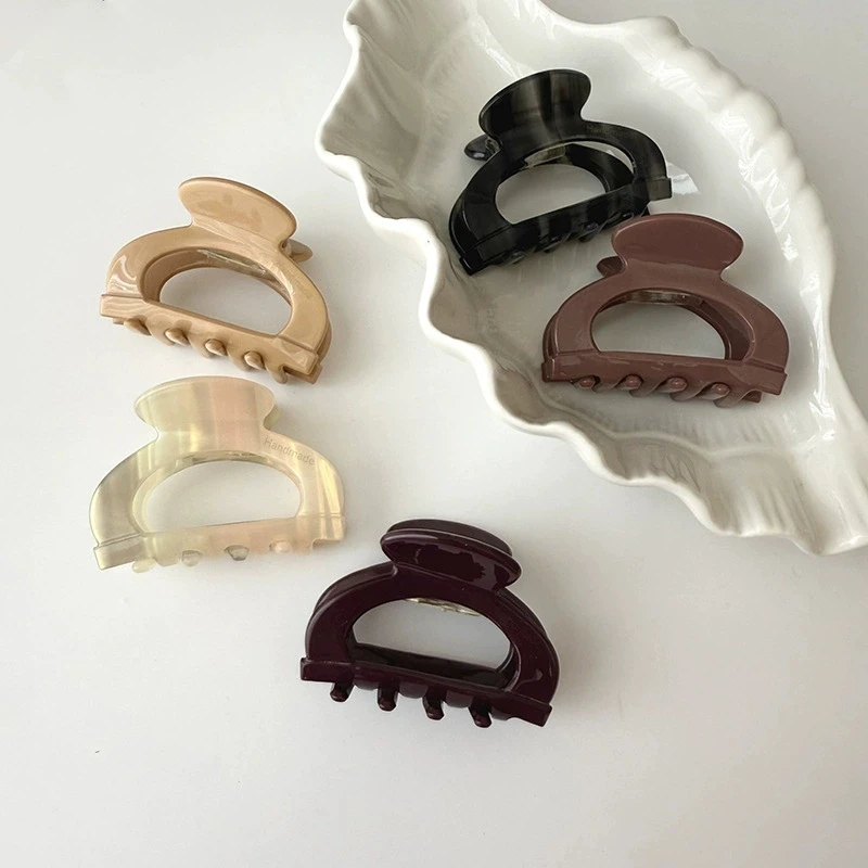 

Vintage Hollow Acetate Hair Claw Clips For Women Bohemian Style Ponytail Clip Elegant Girls Small Size Updo Hair Accessories
