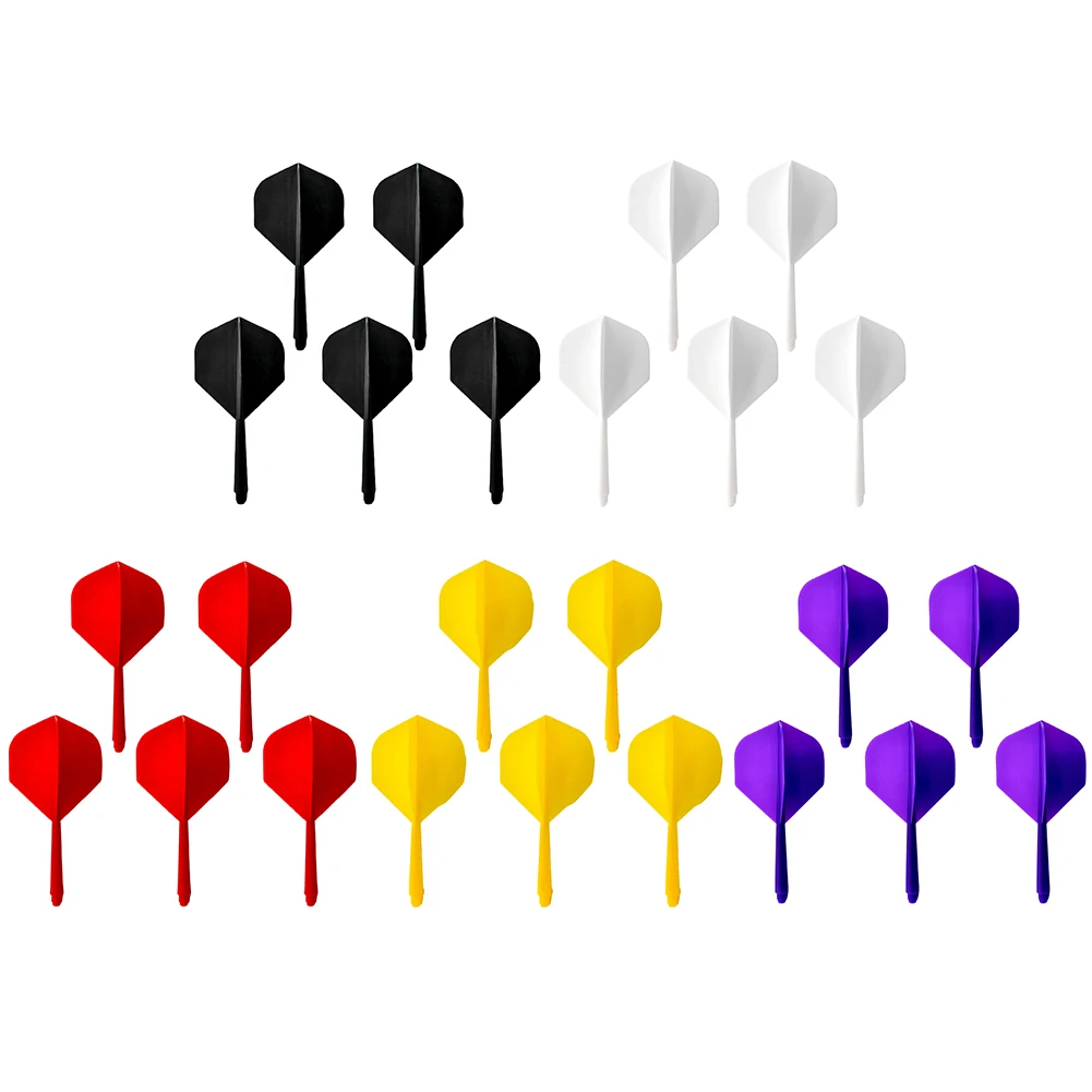 5pcs Integrated Dart Flights and Shafts 2BA Screw In-one Dart Flight (Yellow)