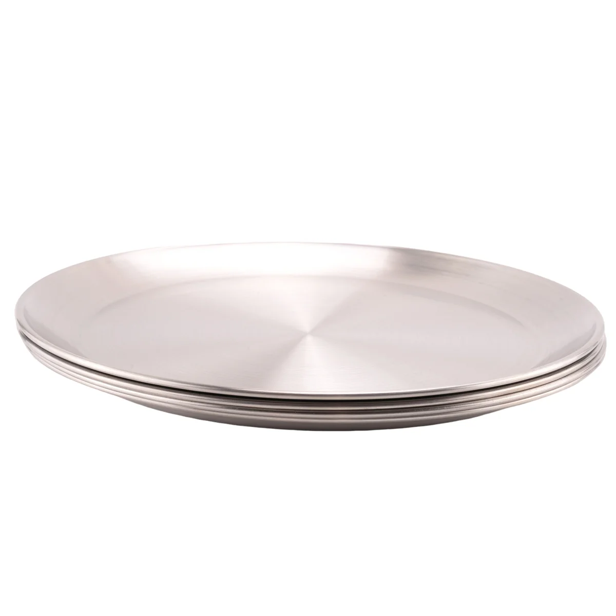 4 Pack 12 Inch Pizza Tray,Stainless Steel Pizza Oven Baking Tray,Round Pizza Baking Sheet,for Baking Roasting Serving