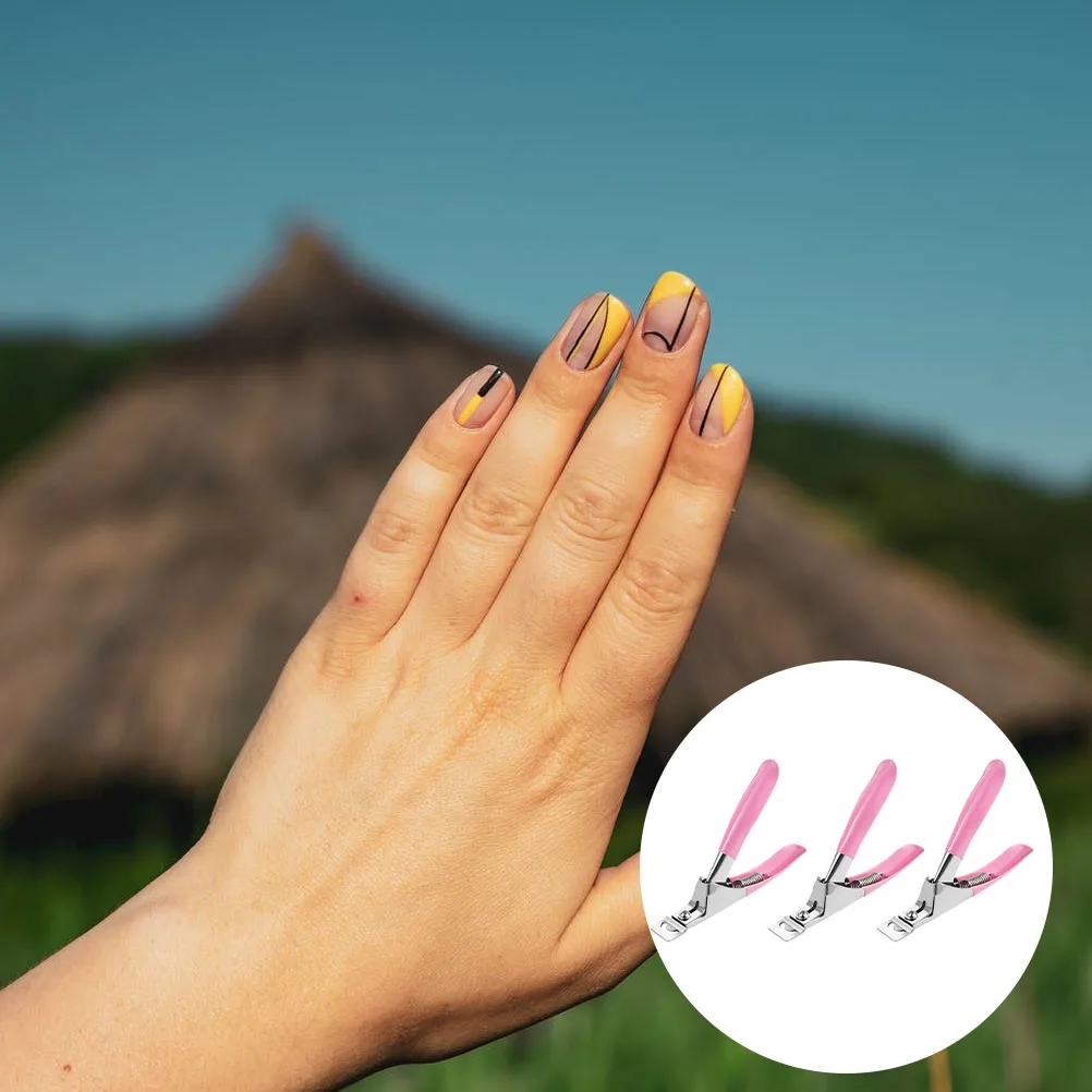 3 Pcs Nail Clippers Tools for Nails Toenail Pedicure Lightweight Ergonomic Stainless Steel Practical Nail Trimmer