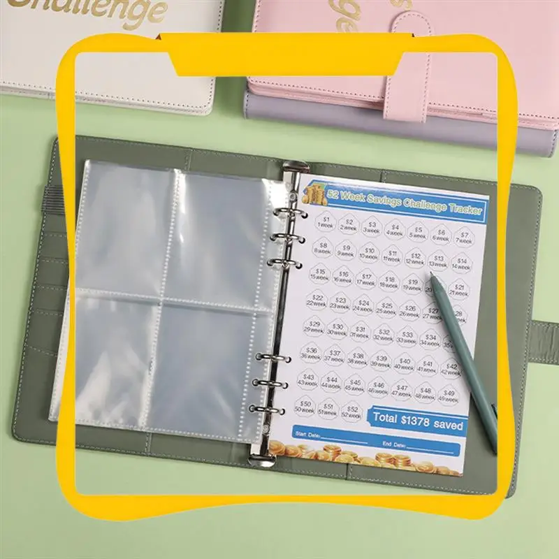 

52 Week Money Saving Challenge Binder,Money Saving Binder With Savings Challenges Book And Cash Envelopes, White Easy To Use