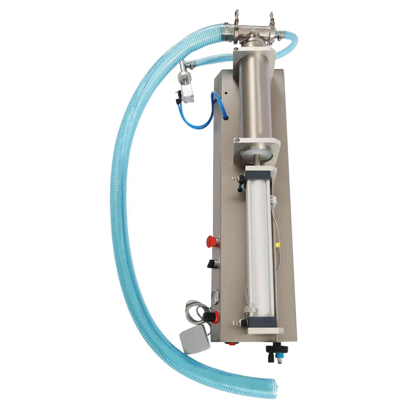 ماكينة تعبئة السوائل الأفقية الهوائية 300-2500 مللي حشو برأس واحد 304 من الفولاذ المقاوم للصدأ 0.4-0.6Mpa