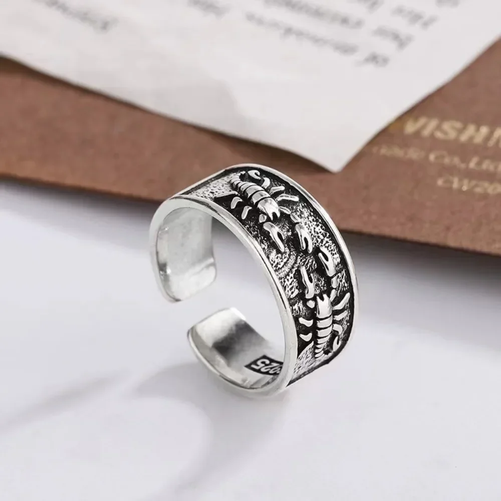 Retro Fashion Domineering Animal Scorpion Men's Ring Fashion Personality Creative Trend Street Niche Party Gift Ring Accessories